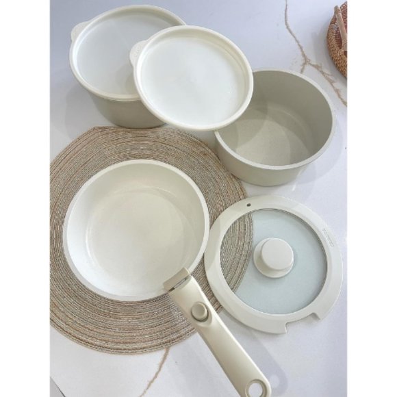 11pcs Nonstick Cookware Sets Detachable Handle - Picture 4 of 10